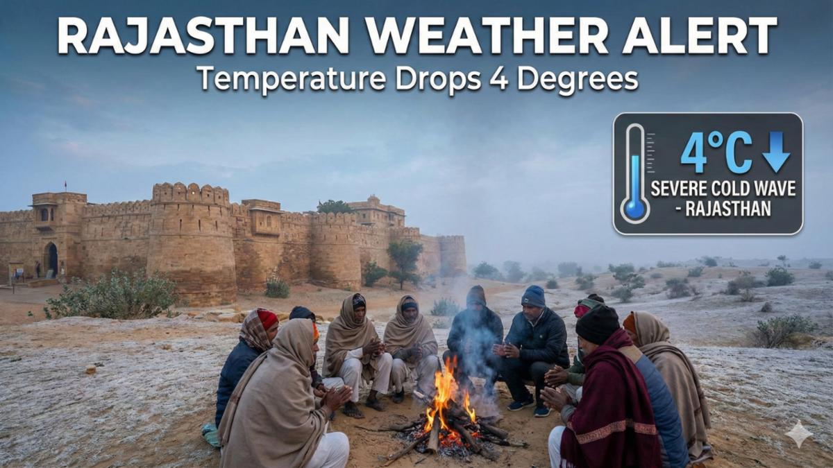 Rajasthan Weather: मरुधरा में सर्दी का 'थर्ड डिग्री' टॉर्चर! 4 डिग्री तक लुढ़का पारा, शीतलहर से कांपने लगा राजस्थान